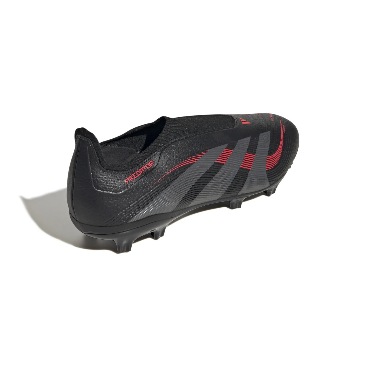 Adidas Predator League Veterloze Gras / Kunstgras Voetbalschoenen (MG) Zwart Grijs Rood