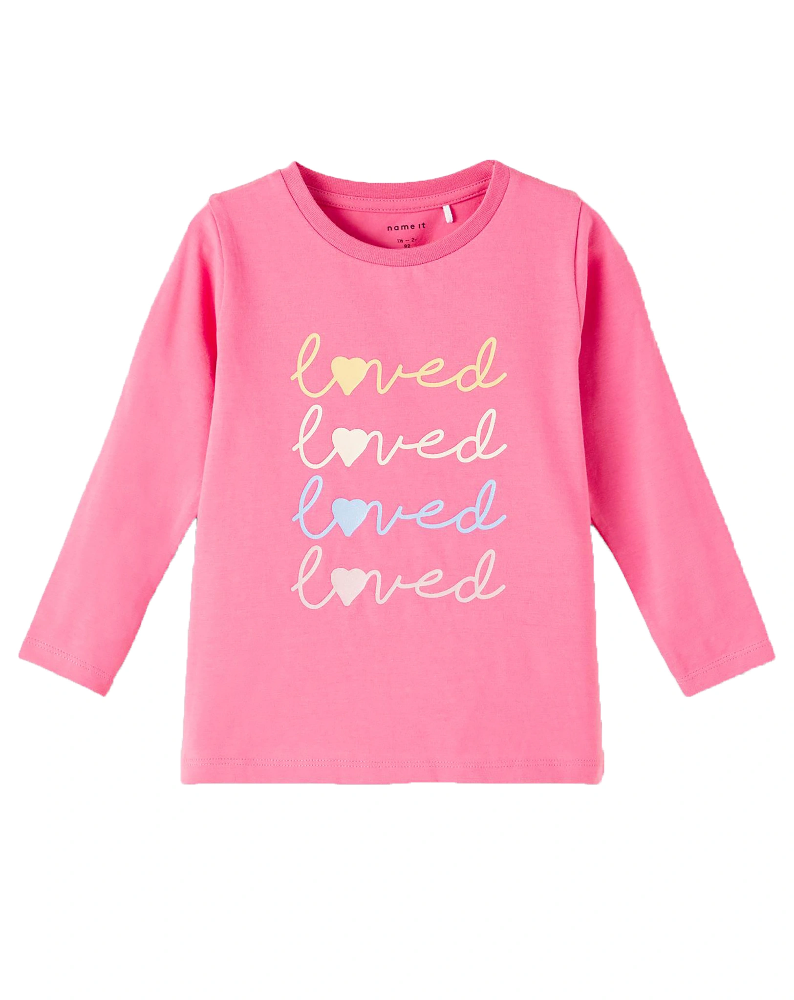 Langarmshirt NMFLOVE 2er-Pack in buttercream