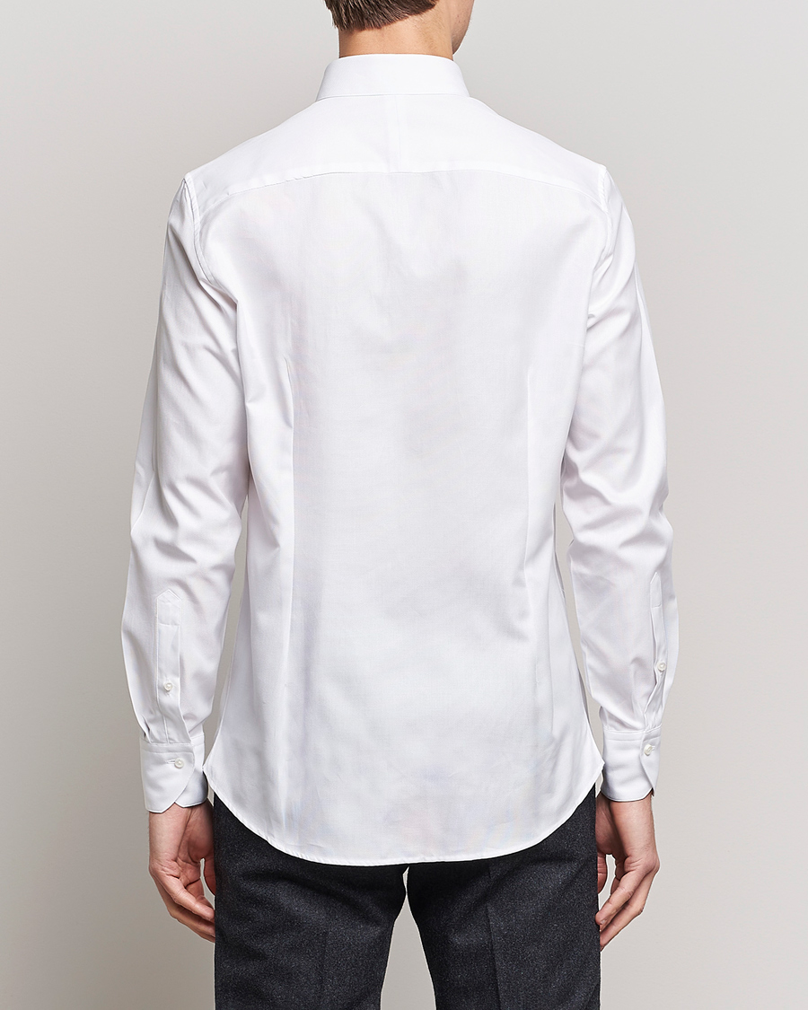 Stenströms 1899 Slimline Supima Cotton Structure Shirt White