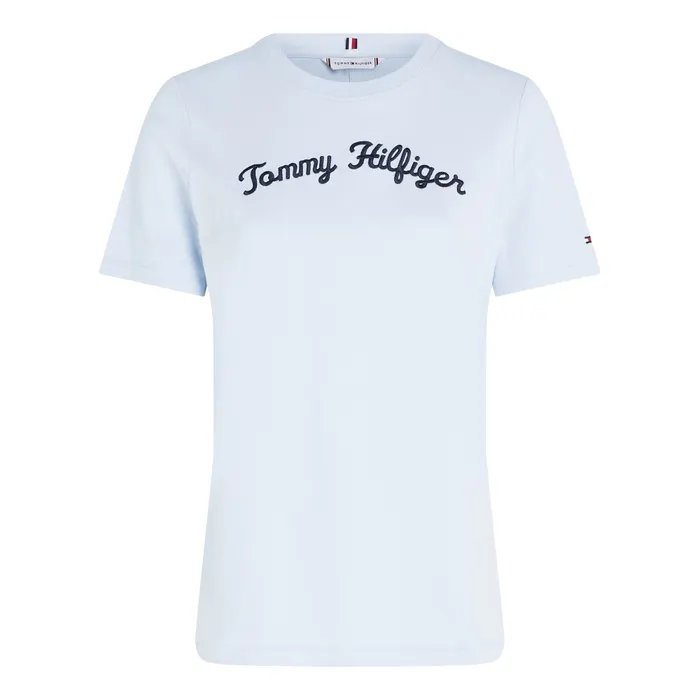 Tommy Hilfiger Regular Script Logo Crew Shirt Dames