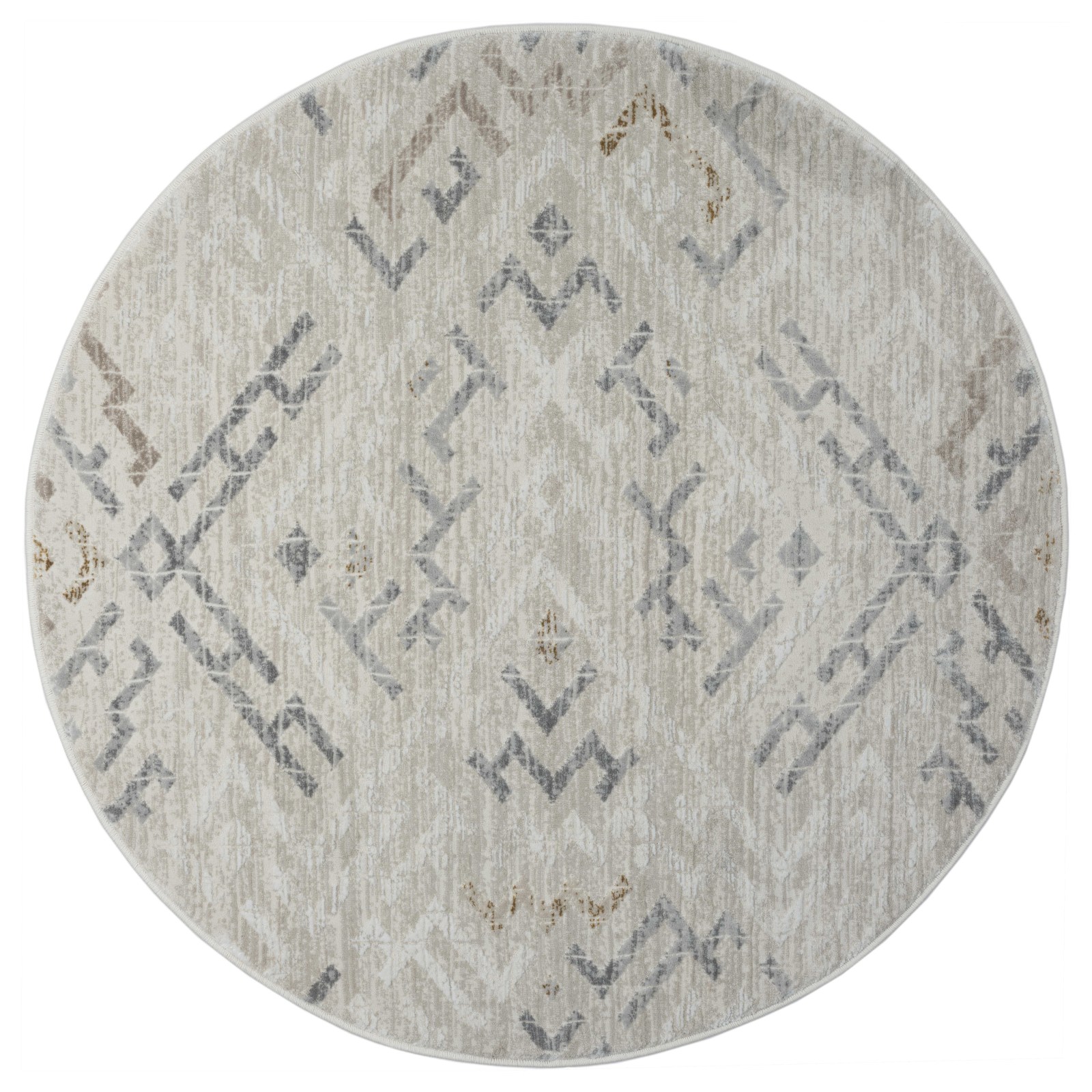 Kurzflorteppich MY TYPE - beige - Ø 120 cm