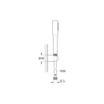 Grohe doucheset Quickfix Vitalio Get 1 stand chroom