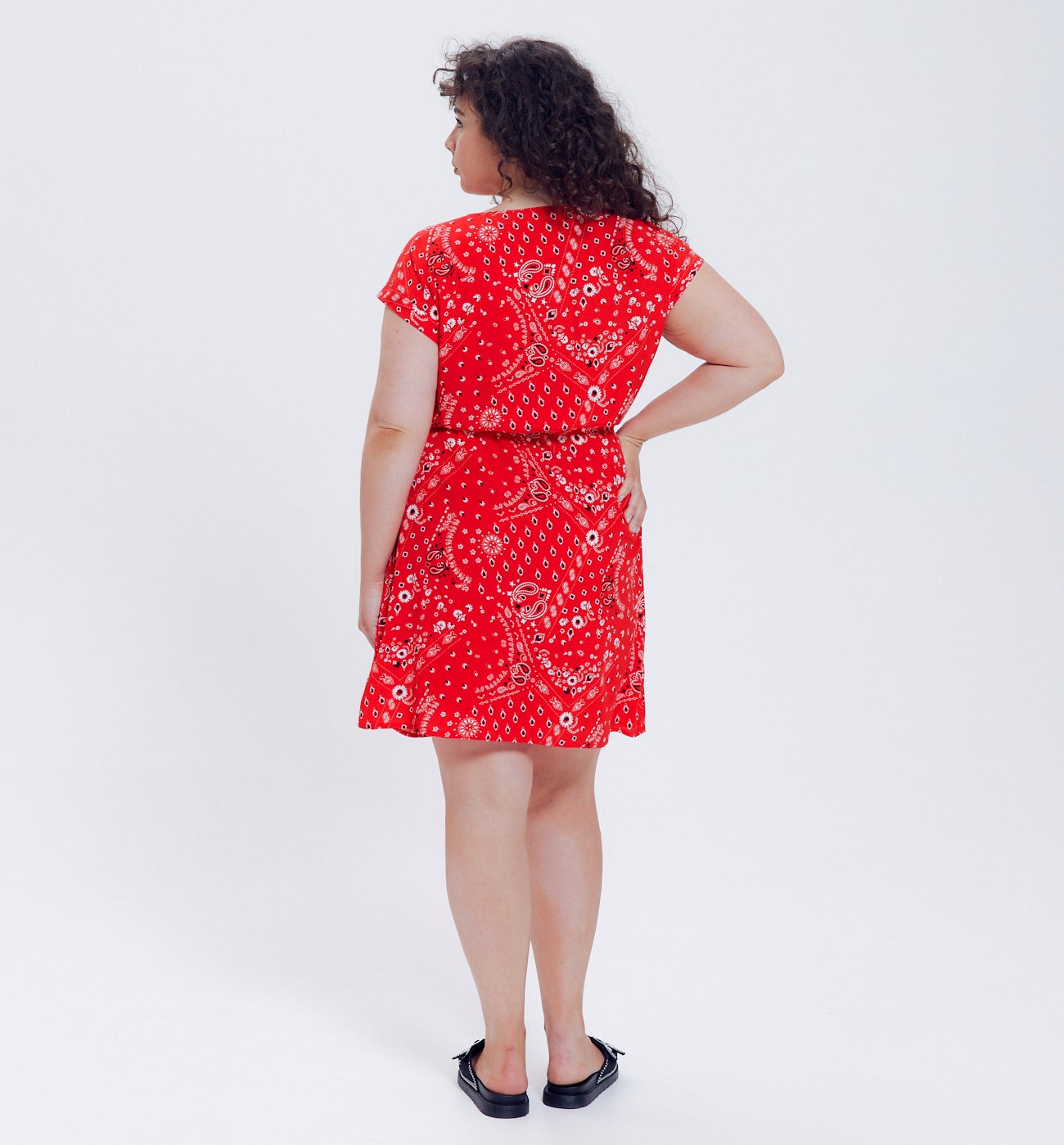 Robe courte imprimé bandana - Imprimé rouge