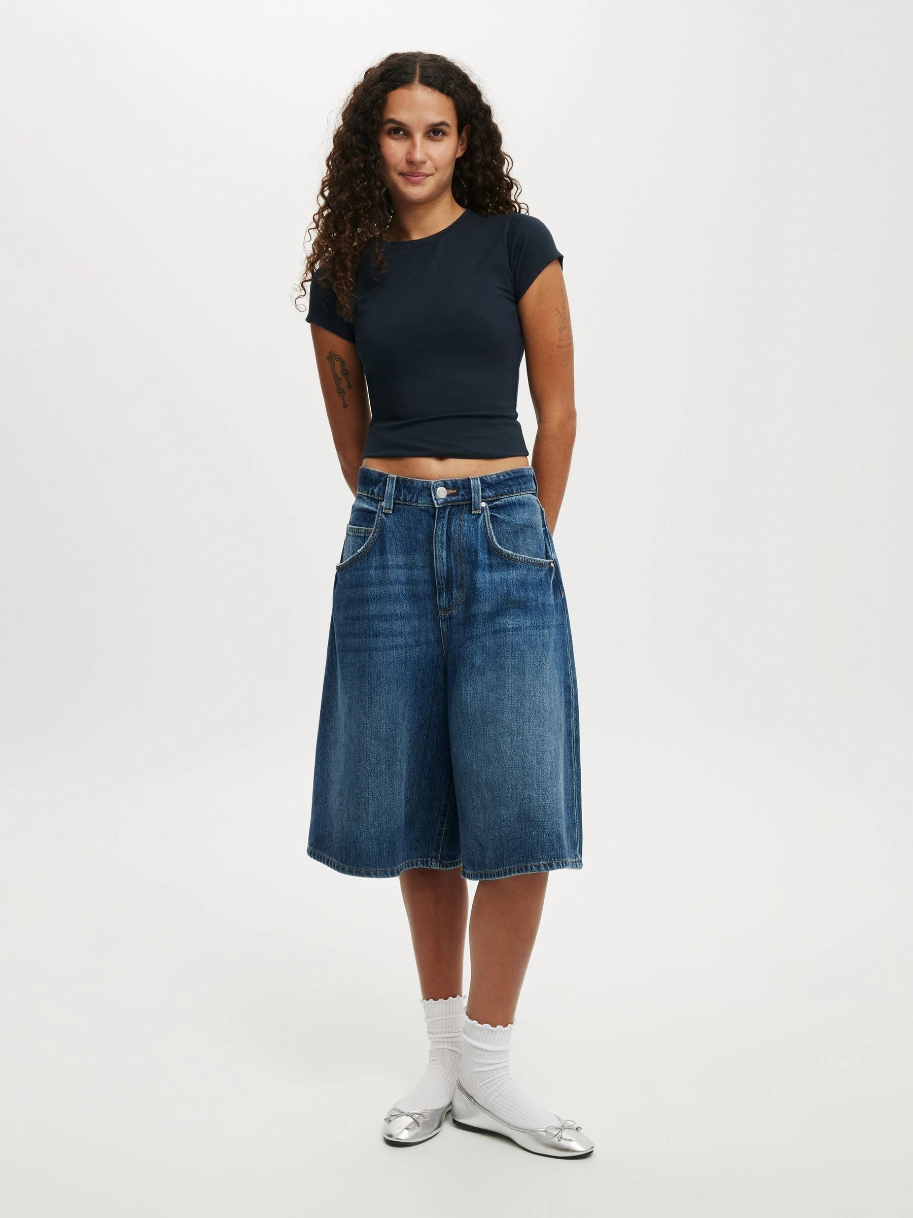 Blauw - Cotton On Lyocell Wide Denim Jeans