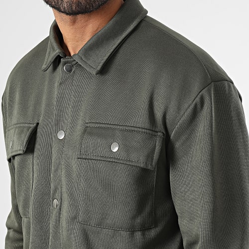 Ensemble Surchemise Et Pantalon Jogging Vert Kaki