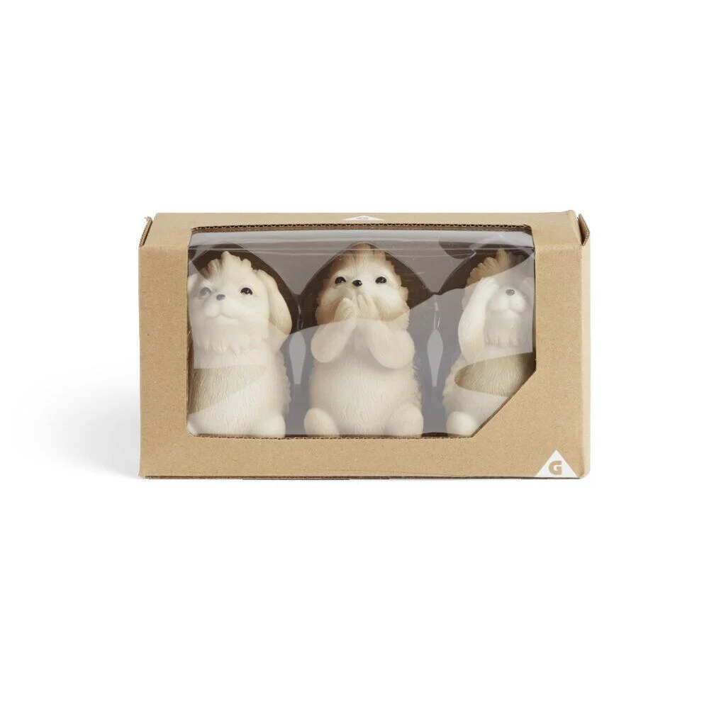 Lot de 3 hérissons décoratifs en polyrésine Ø6xH9cm
