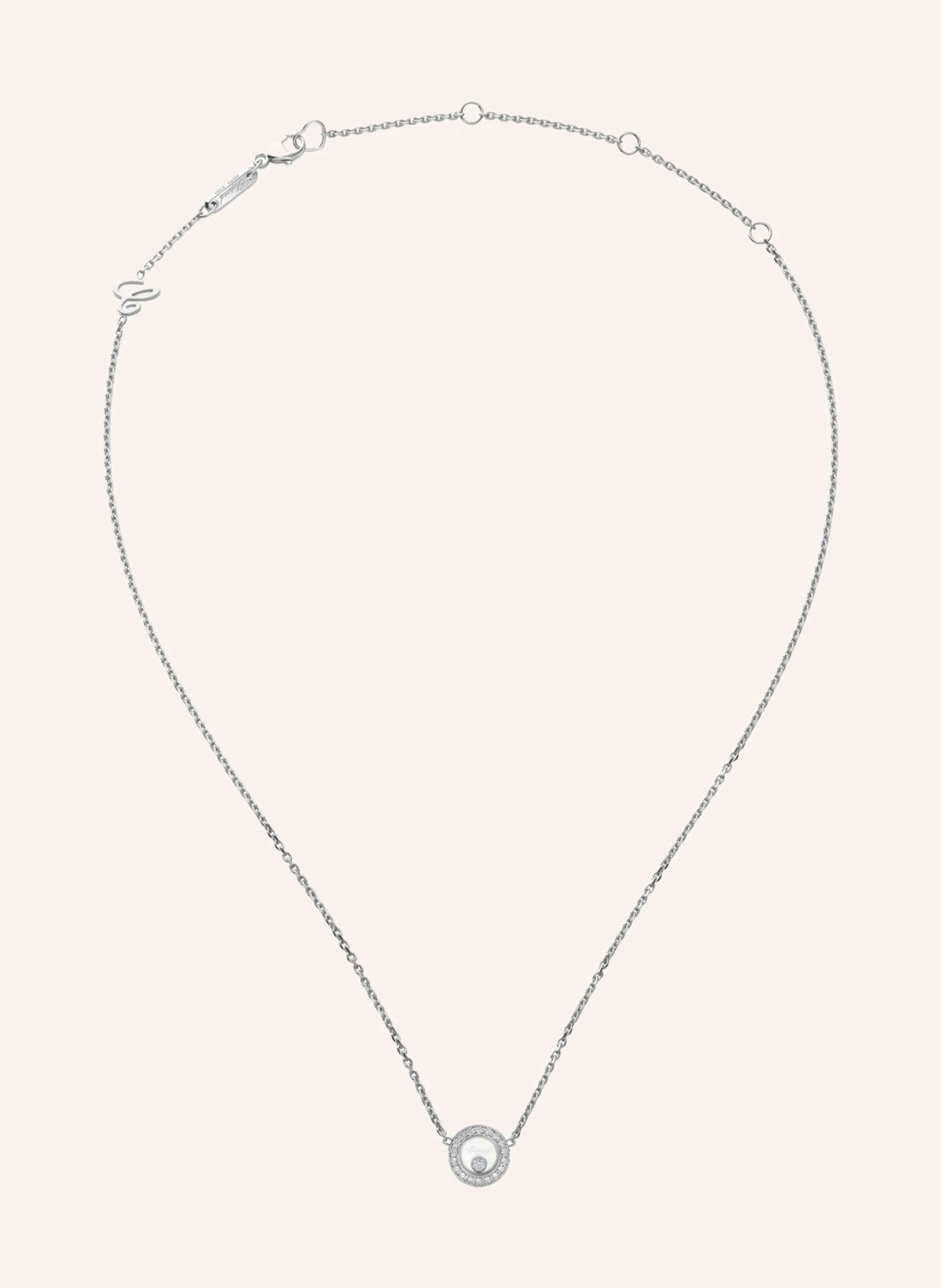 Chopard Halskette HAPPY DIAMONDS ICONS Halskette aus 18 Karat Weißgold und Diamanten