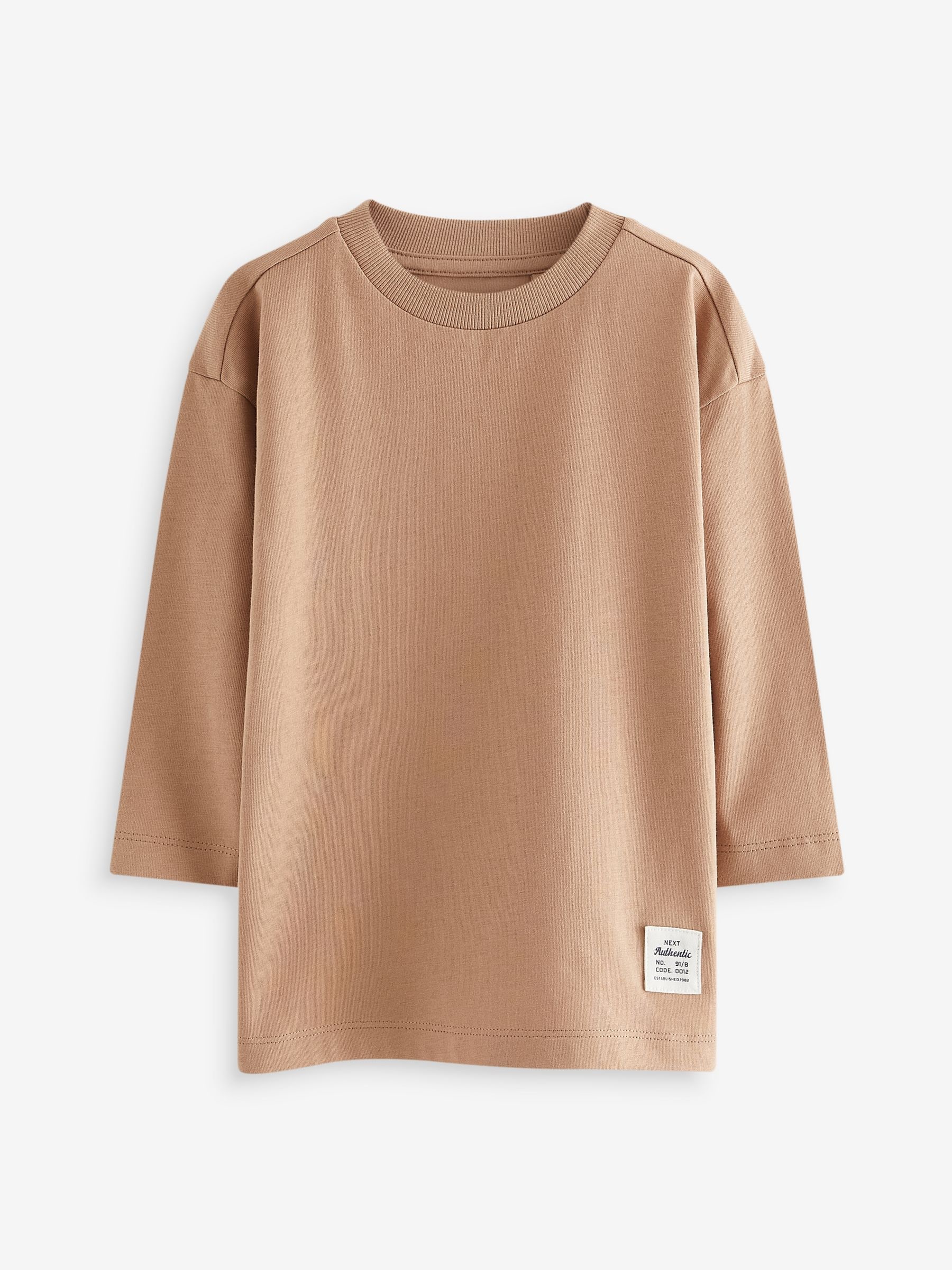 Multi - Verpakking van 5 effen T-shirts met lange mouwen (3 mnd-7 jr)