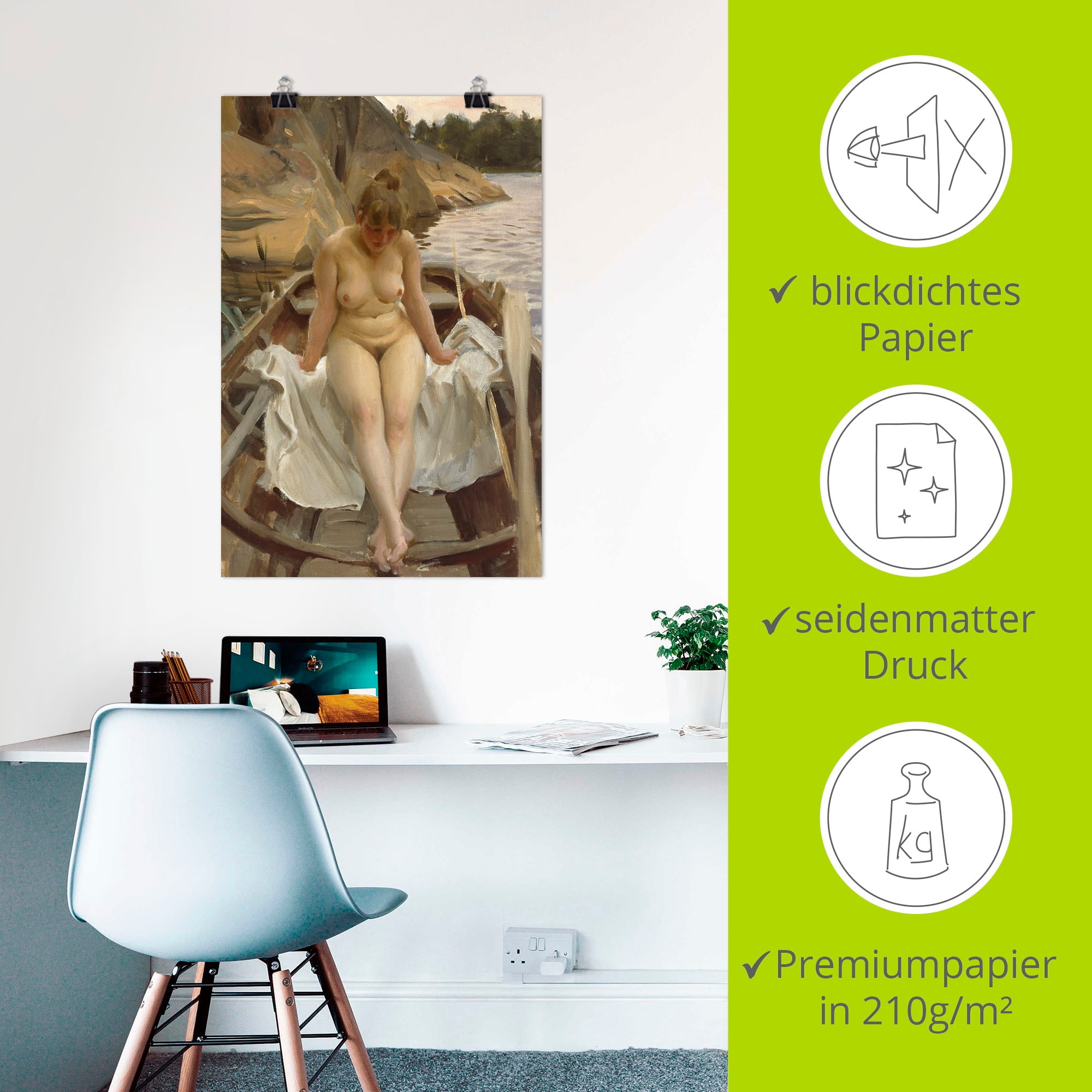 Artland Wandbild »In Werners Ruderboot« Erotische Bilder 1 Stk. tlg. als Leinwandbild, Poster in verschied. Grössen