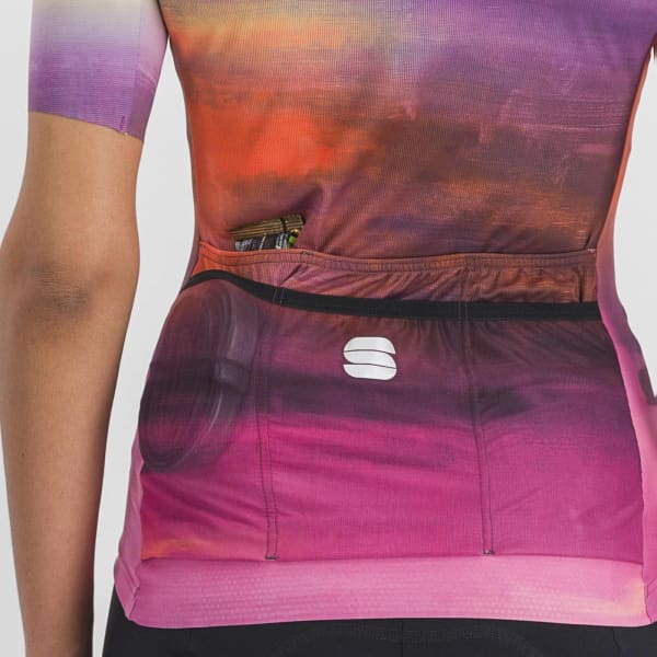 Maillot vélo SPORTFUL FLOW SUPERGIARA W JERSEY CARMINE ROSE YELLOW