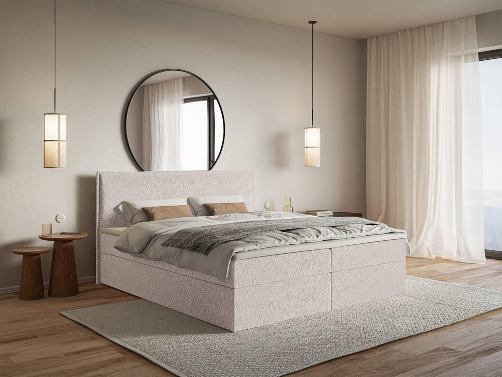 NADUVI Collection Boxspring Esmay chenille - opbergvak+topper 180x200