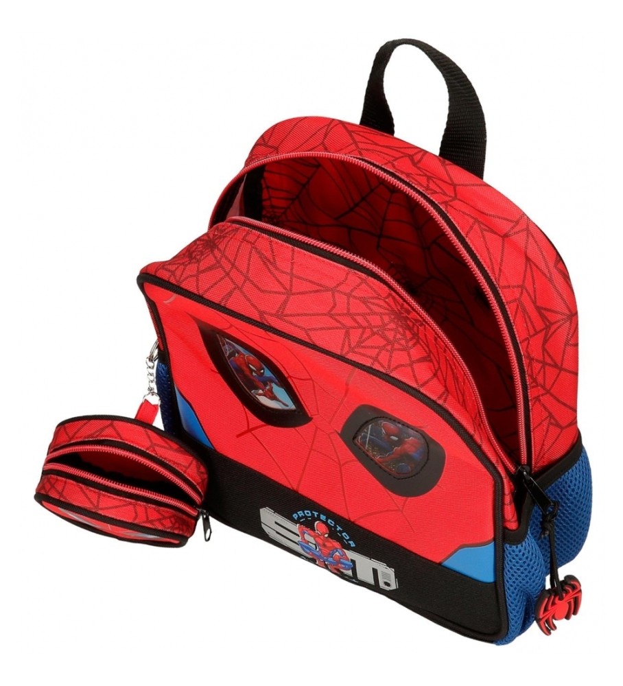 Mochila pré-escolar Disney Homem-Aranha Vermelha - 23x25x10cm