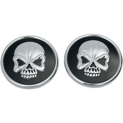 Bouchon de réservoir Drag Specialties Skull ventilé et non ventilé - Gris