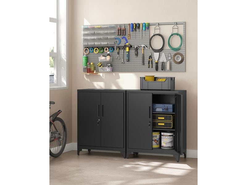 Songmics Aktenschrank 80 x 40 x 90 cm Abschliessbarer Aktenschrank