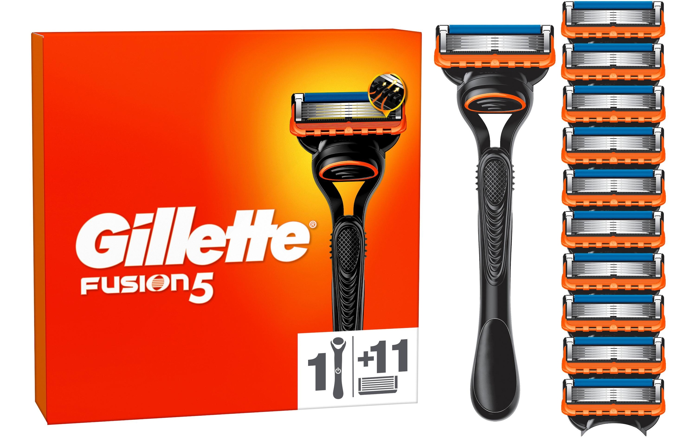 Gillette Nassrasierer »Gillette Fusion5 11er + Handstück«