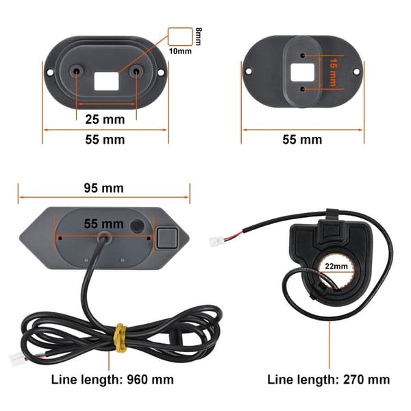 For Xiaomi M365 baklys Blinklys LED Scooter baklampe