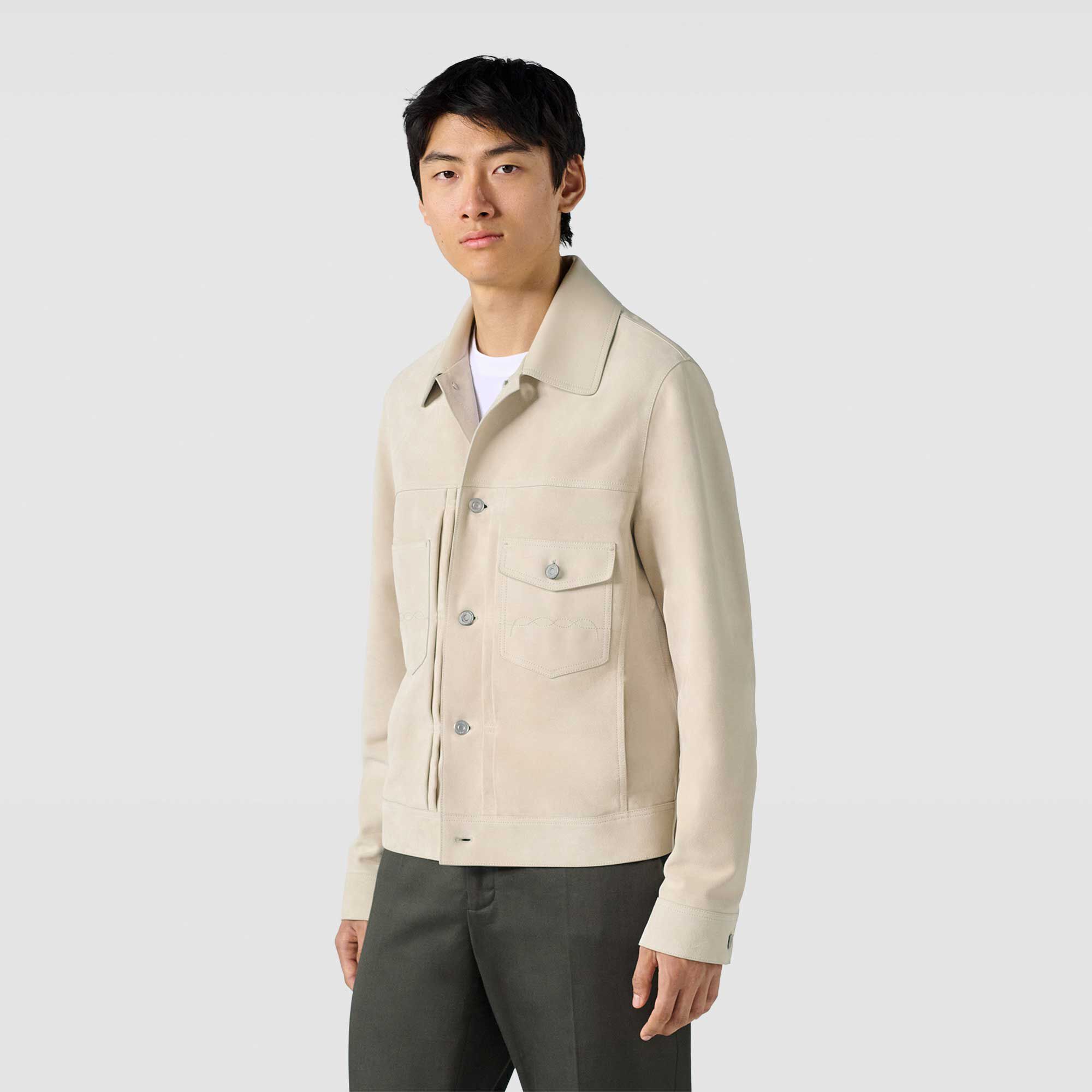 Veste Denim En Suède