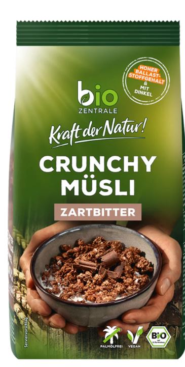 Biozentrale Bio Zartbitter Müsli 375 g MHD:30.9.25