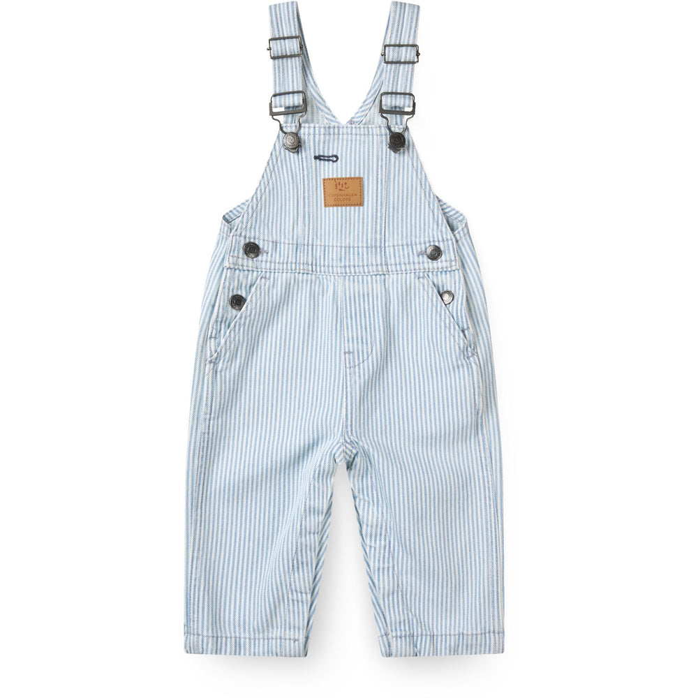 Køb COPENHAGEN COLORS Denim Lt. Blue Stripe Y/D Twill Baby Smækbukser