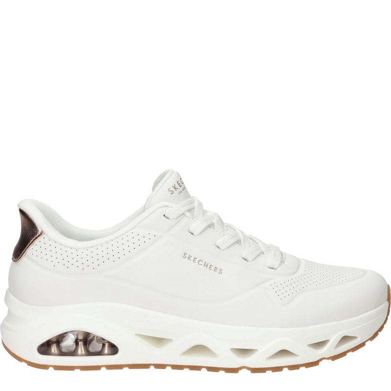Skechers Uno Glide Step Glide On Air Sneakers Wit Dames