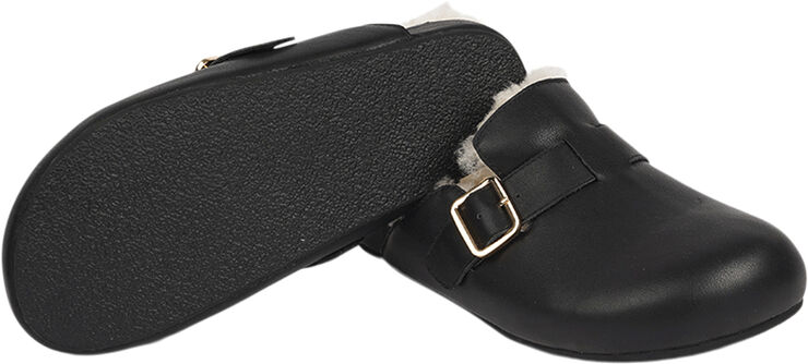 Lovelies NESSO - SKIN MULES WITH ADJUSTABLE BUCKET Black