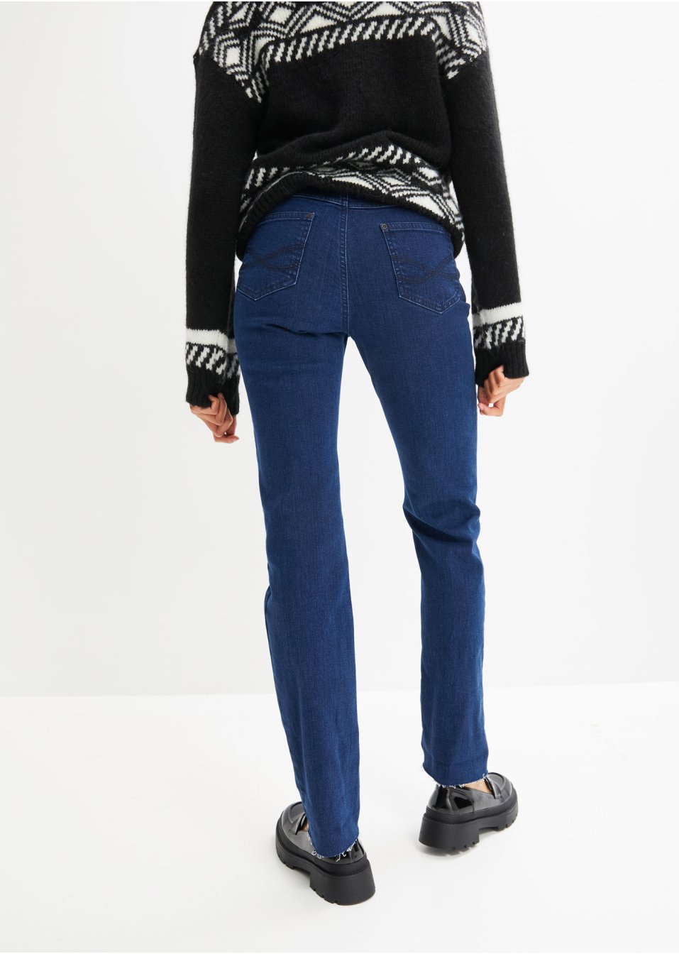 Jean extensible avec base à cru, Straight