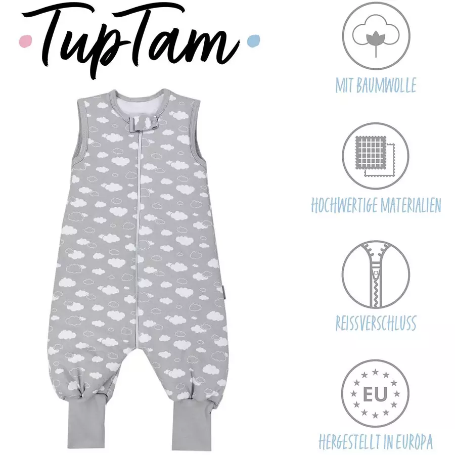 TupTam Winter Babyschlafsack mit Beinen 2,5 Tog grey denim