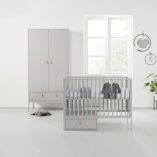 Kidsmill Amy Kledingkast 2-Deurs Grijs