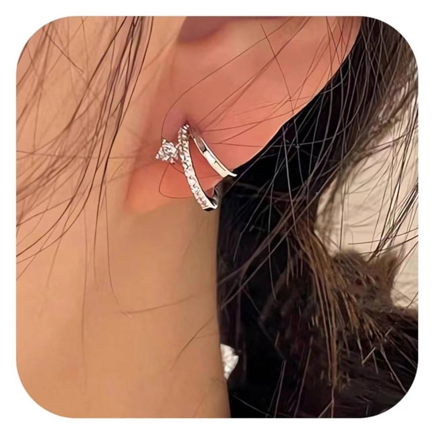 Chimerro - Huggie-oorbel met gelaagde strass-legering