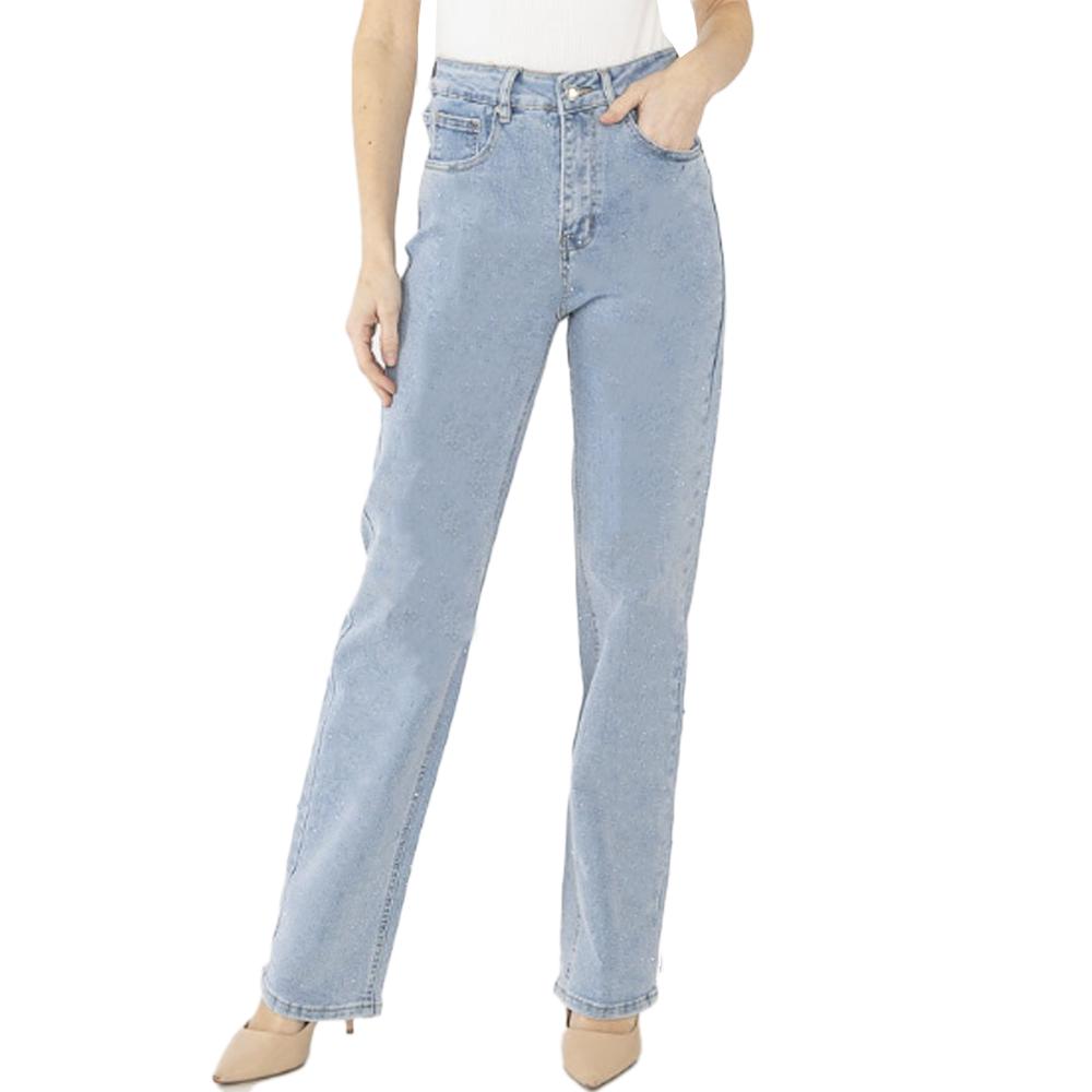 Monday Premium Jean Fluide Droit bleu Clair Femme Monday Premium 3132