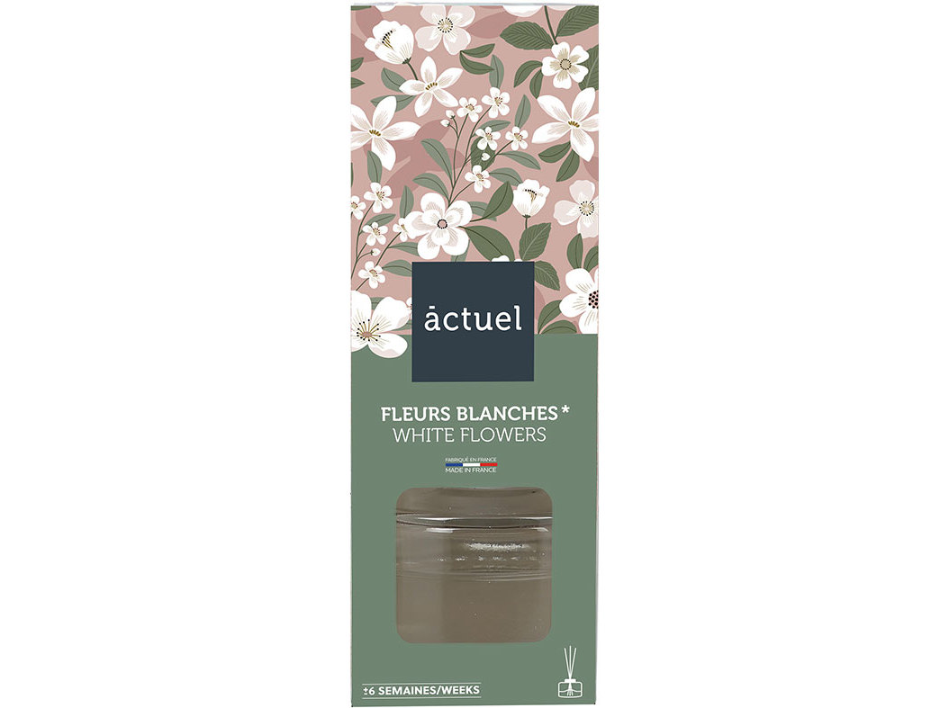 DIFUSOR MIKADO ACTUEL FLORES BRANCAS 90ML