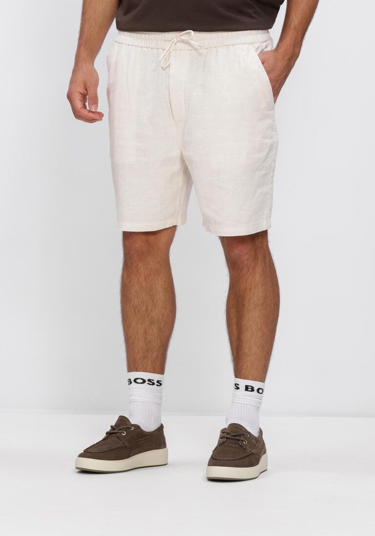 ecru les deux korte broek otto linen shorts