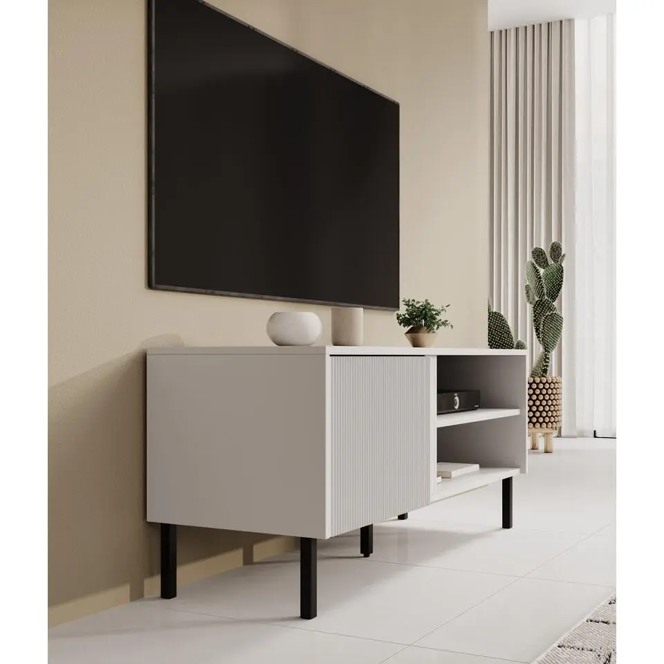 Meubella - TV-Meubel Margareth - Wit - 120 cm