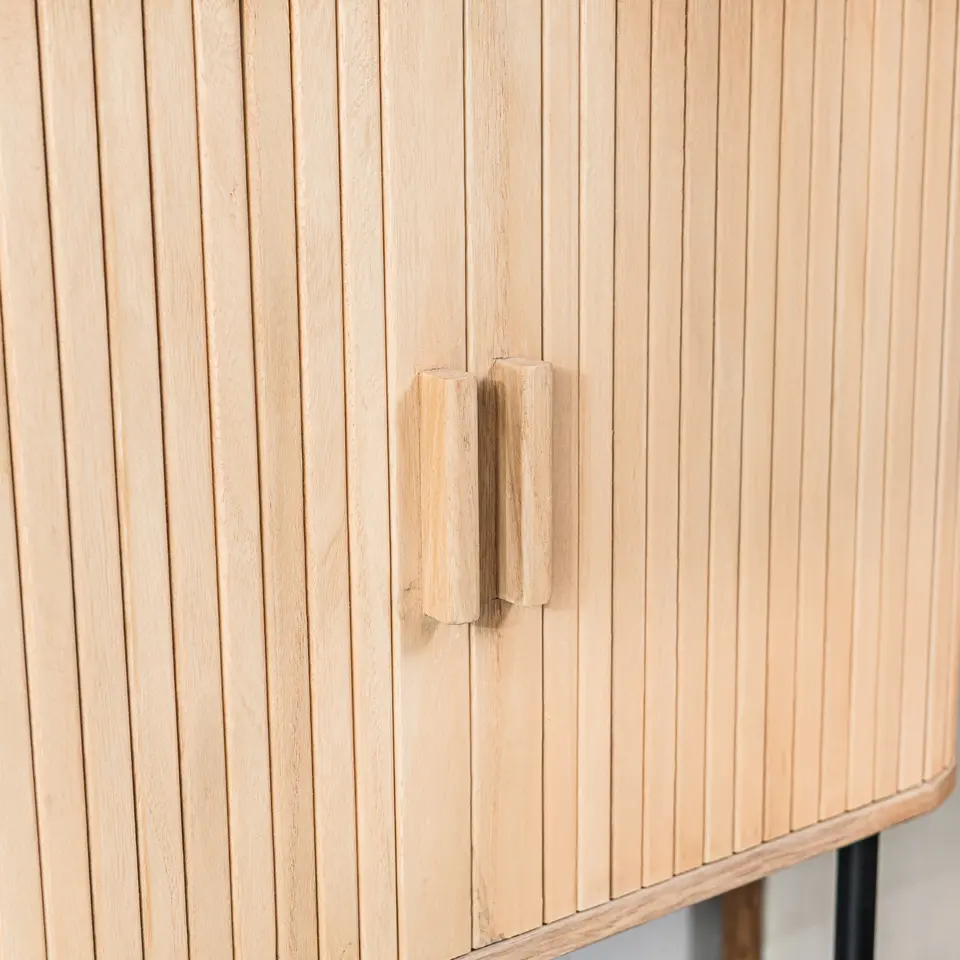 Buffet 2 deuren van hout en metaal