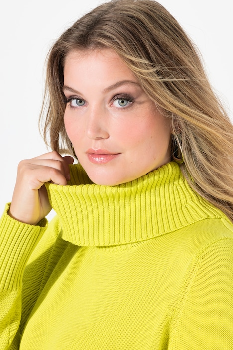 Pullover, A-Linie, Rollkragen