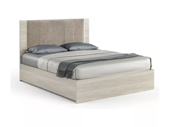 Chambre complète 160x200 Laqué Beige brillant - GAIA