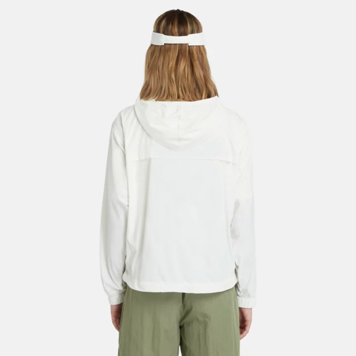 Coupe-vent anti-UV pour femme en blanc