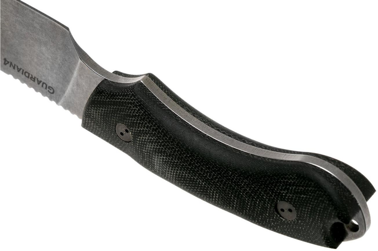 Bradford Guardian 4, 3D Black Micarta Guardian 4 CPM 3V, Full Flat Stonewashed 4FH-101-3V