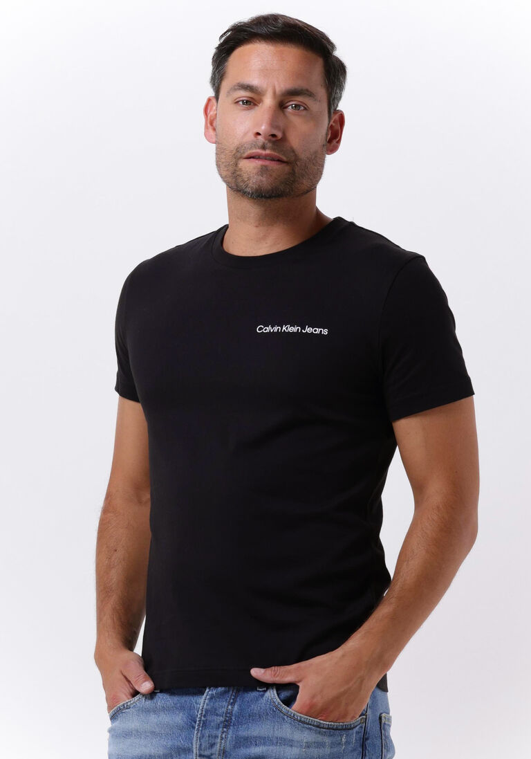 CALVIN KLEIN zwarte calvin klein t-shirt chest institutional
