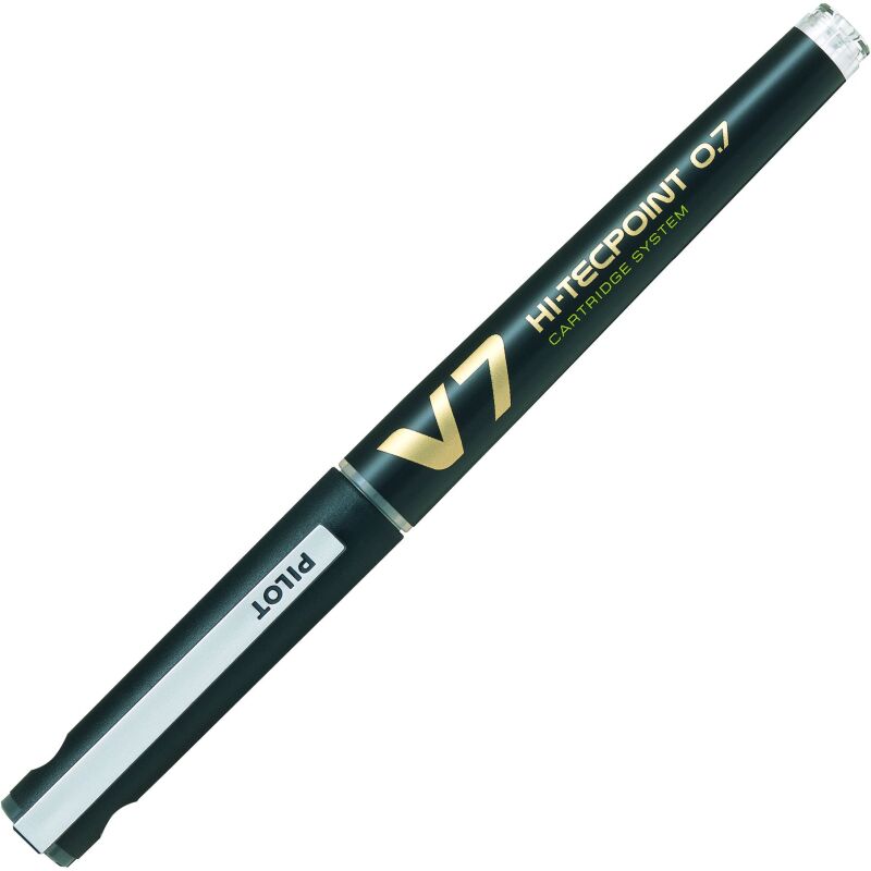 Stylo roller Pilot Hi-tecpoint V7 Begreen rechargeable à capuchon pointe 0,7 mm - écriture moyenne