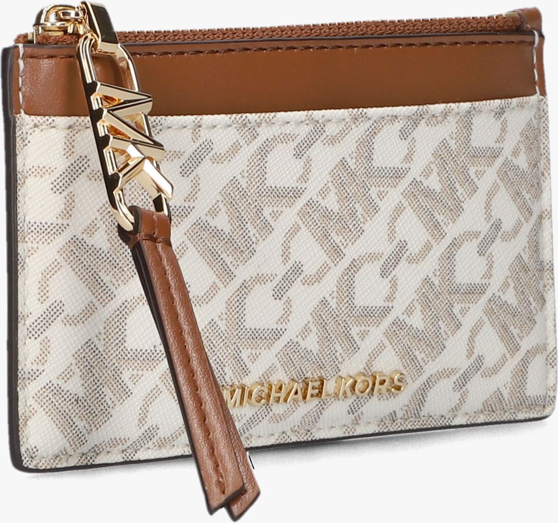 MICHAEL KORS beige michael kors portemonnee sm zip card case