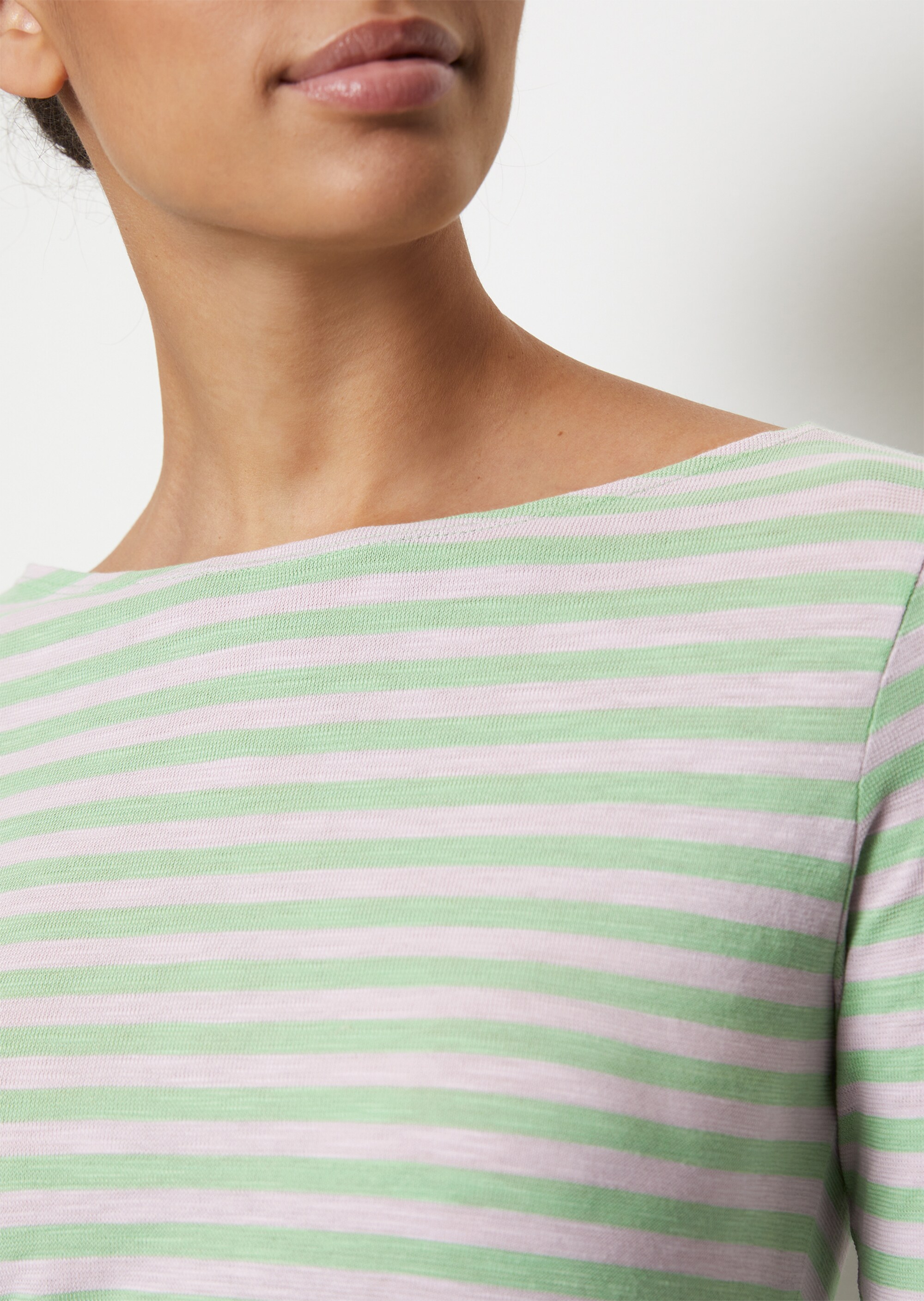 Ringel-Longsleeve regularaus Slubjersey