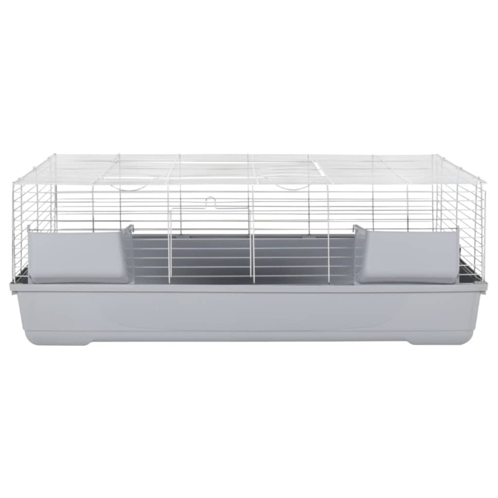 Cage pour petits animaux gris 118x59x46 cm pp et métal