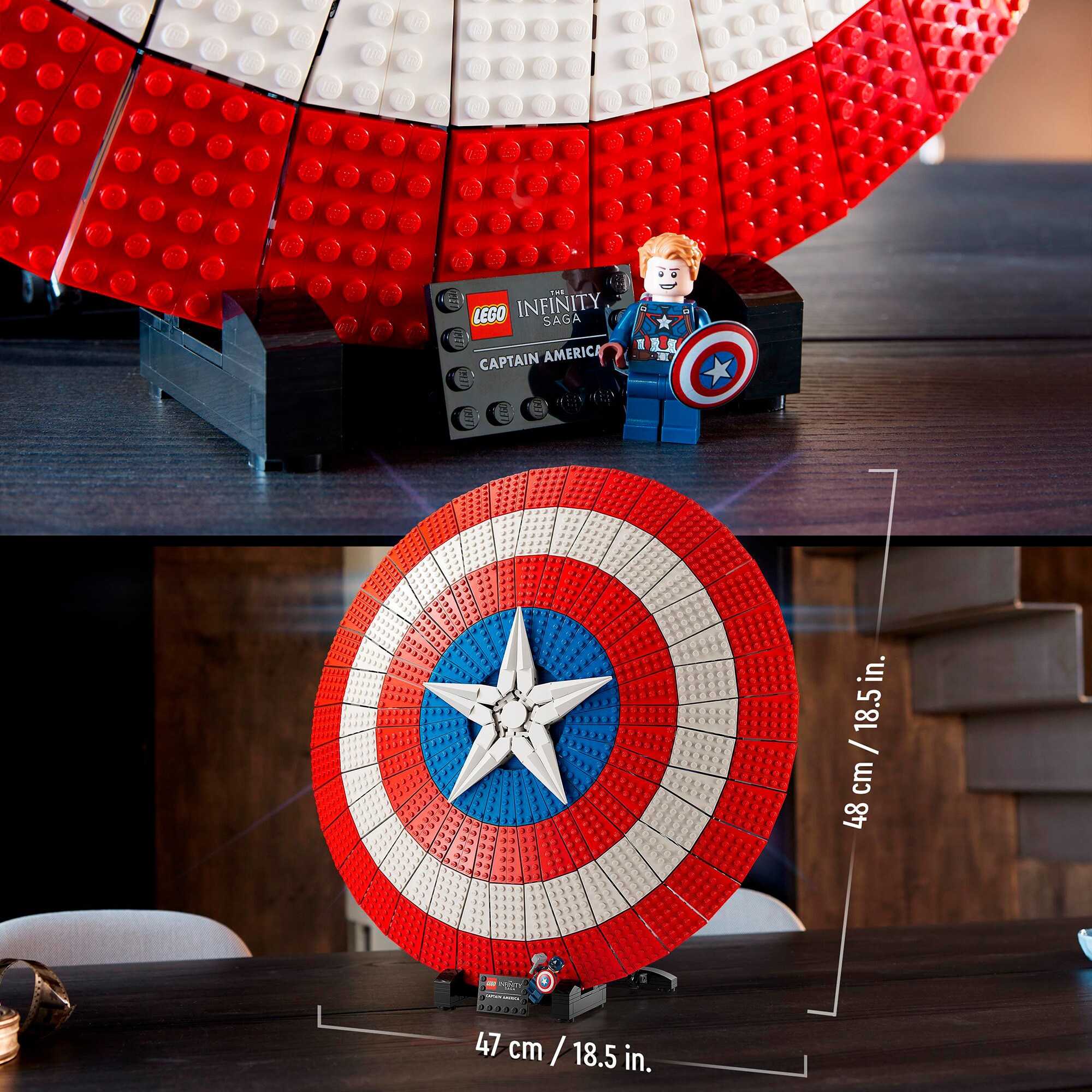 LEGO Konstruktionsspielzeug Marvel Super Heroes Captain Americas Schild
