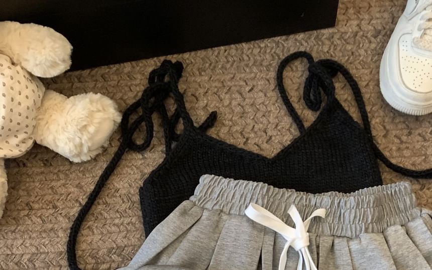 Closette - Effen mini A-lijn rok met elastische taille