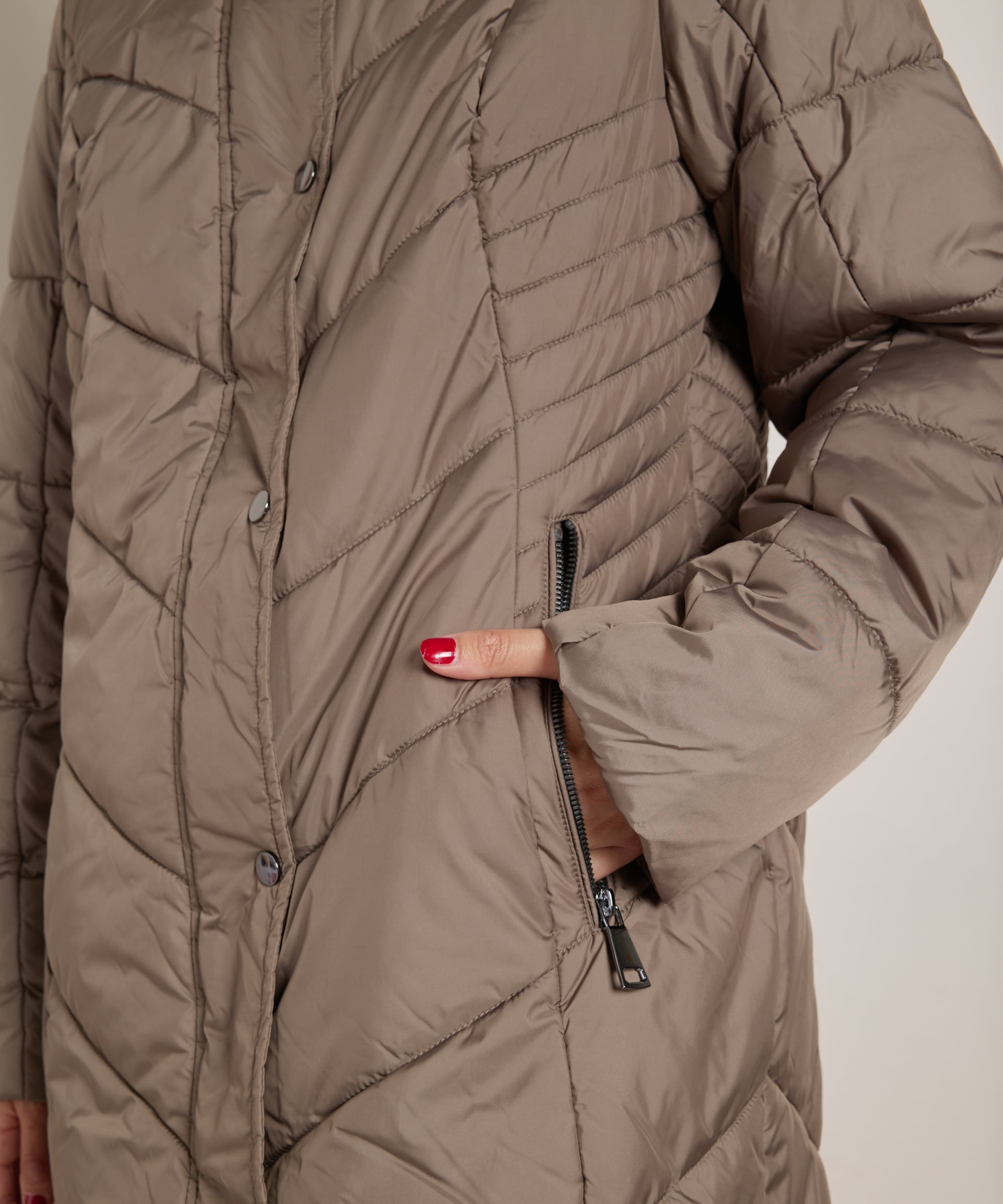 lange jas met gestept design