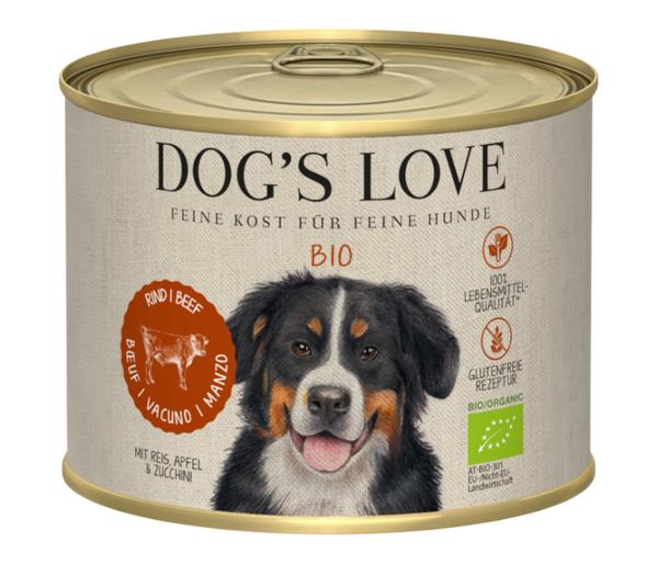 DOG'S LOVE Nassfutter für Hunde Bio, 6 x 200