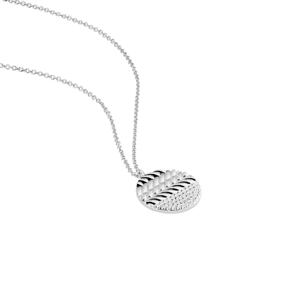 Collier Argent Henrick Oxydes De Zirconium