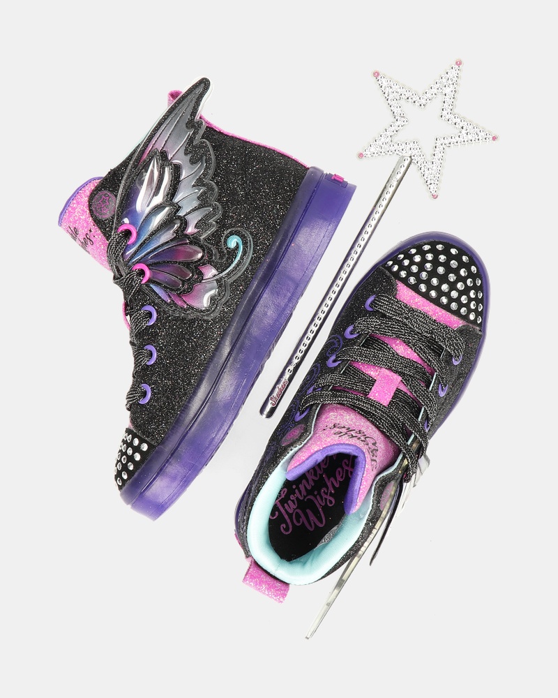 Skechers Twinkle Toes Twi-Lites 2.0 Hoge sneakers  - zwart