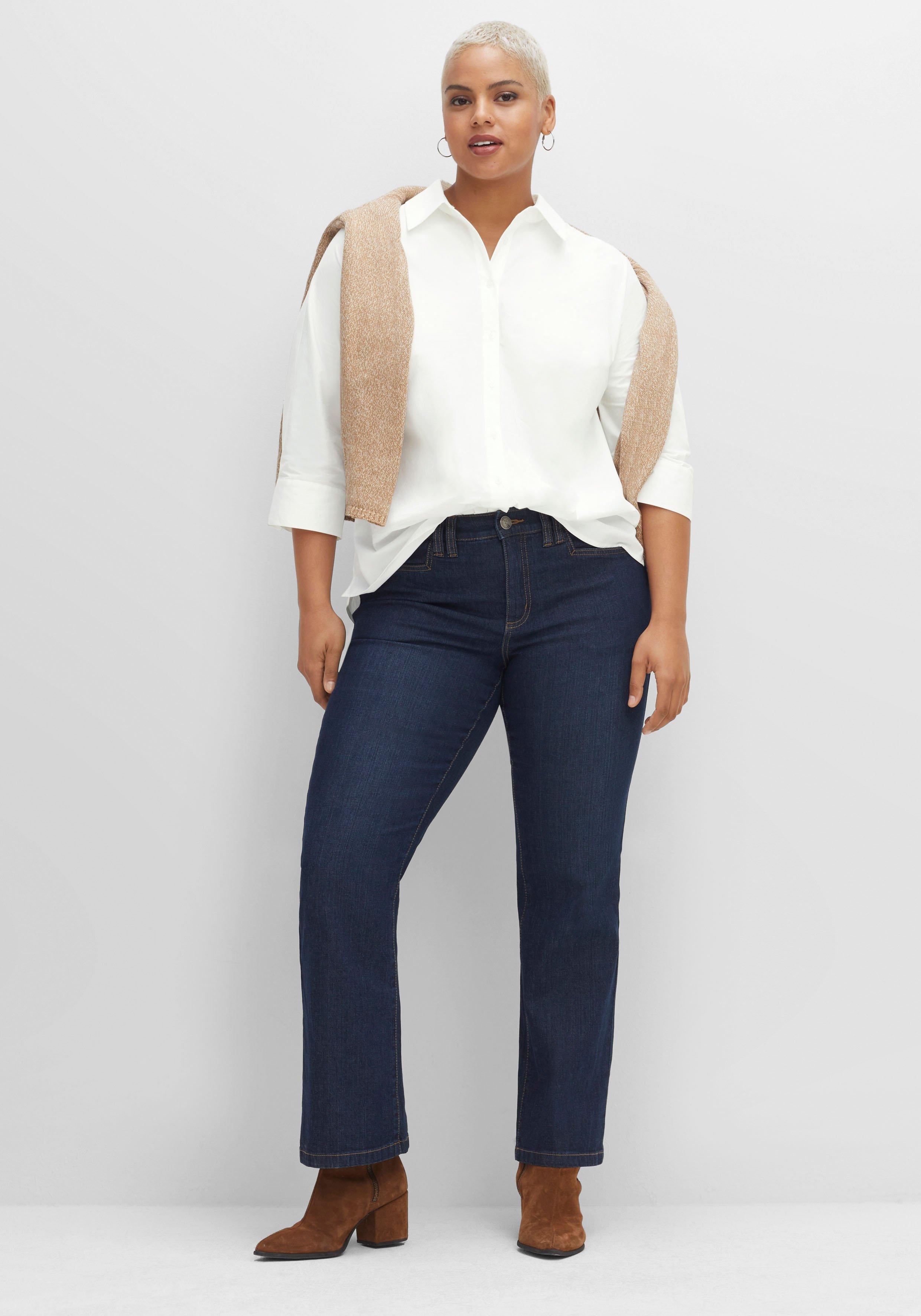Hemdbluse mit 3/4-Arm, in Popeline-Qualität